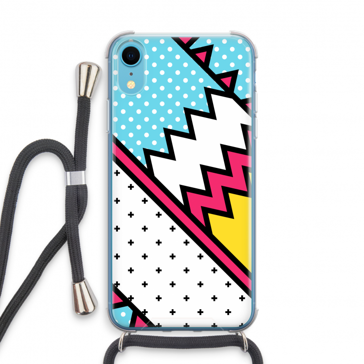 Pop Art #2: iPhone XR Transparant Hoesje met koord