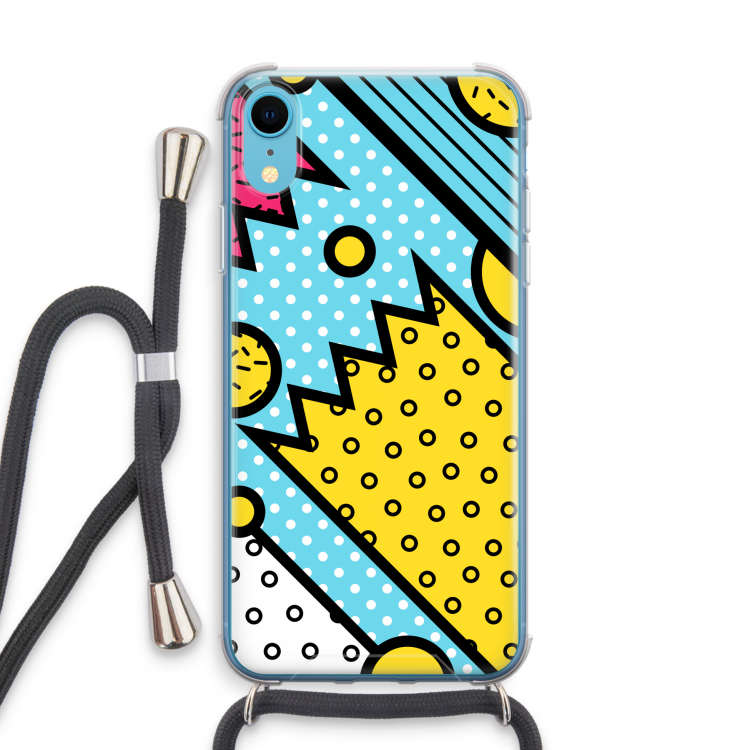 Pop Art #1: iPhone XR Transparant Hoesje met koord