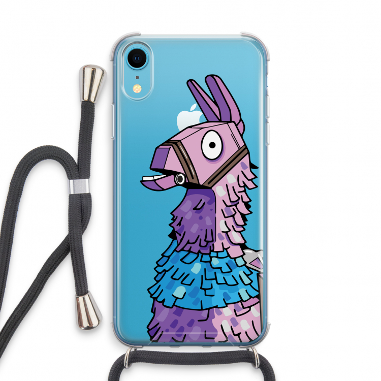 Lama: iPhone XR Transparant Hoesje met koord