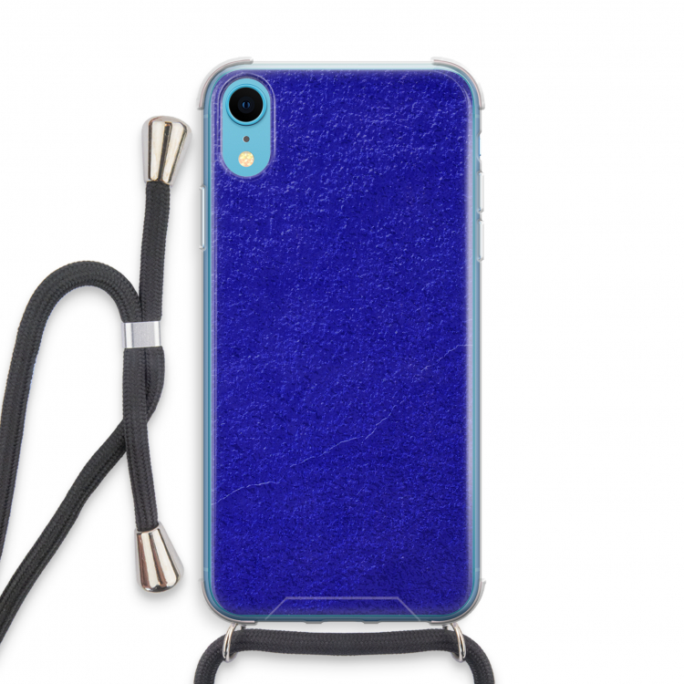 Majorelle Blue: iPhone XR Transparant Hoesje met koord