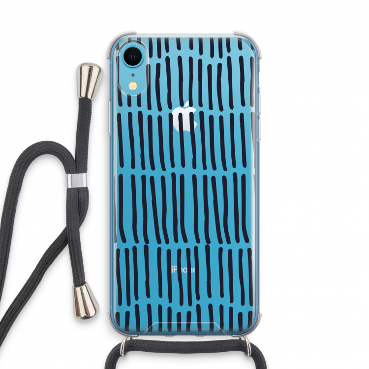 Moroccan stripes: iPhone XR Transparant Hoesje met koord