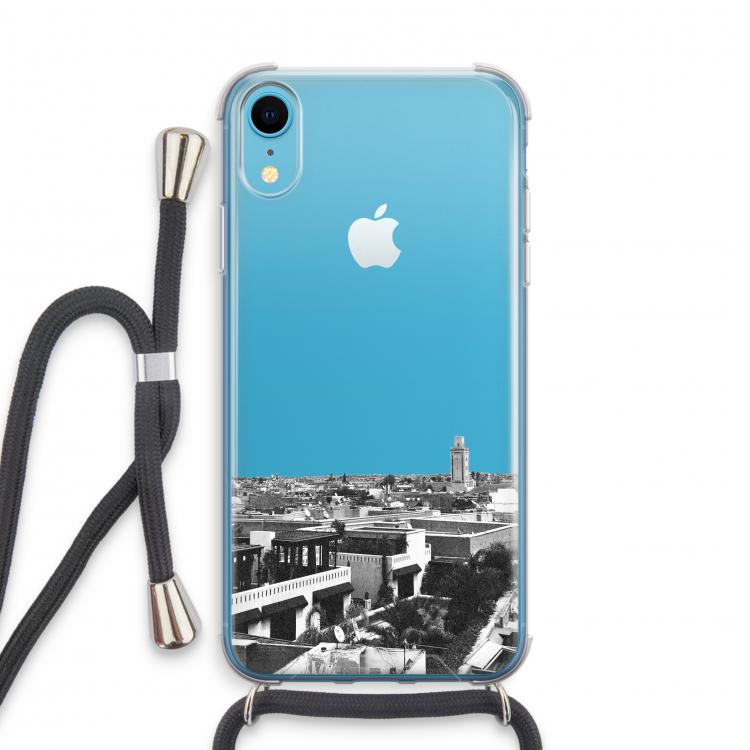 Marrakech Skyline : iPhone XR Transparant Hoesje met koord