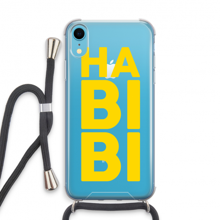 Habibi Majorelle : iPhone XR Transparant Hoesje met koord
