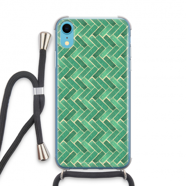 Moroccan tiles 2: iPhone XR Transparant Hoesje met koord