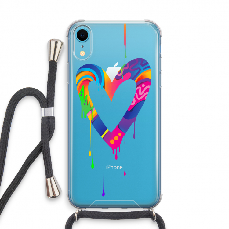 Melts My Heart: iPhone XR Transparant Hoesje met koord