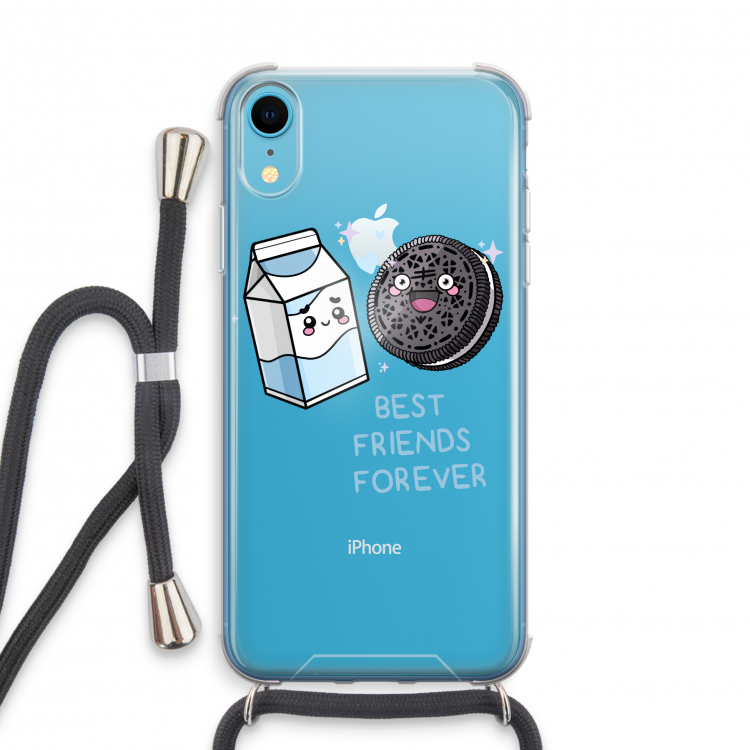 Best Friend Forever: iPhone XR Transparant Hoesje met koord