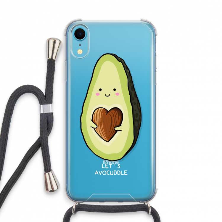 Avocuddle: iPhone XR Transparant Hoesje met koord