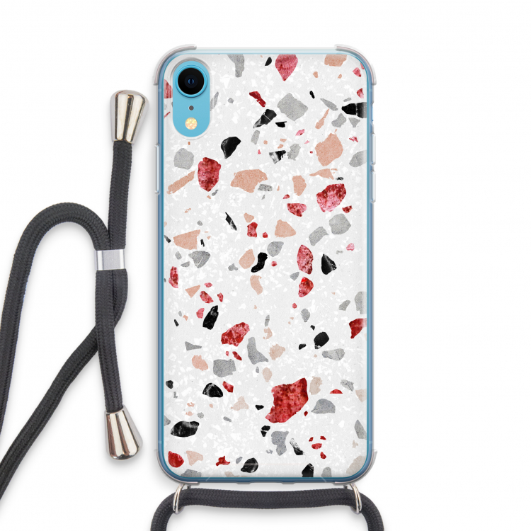 Terrazzo N°12: iPhone XR Transparant Hoesje met koord