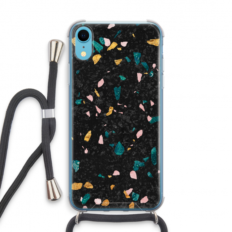 Terrazzo N°10: iPhone XR Transparant Hoesje met koord