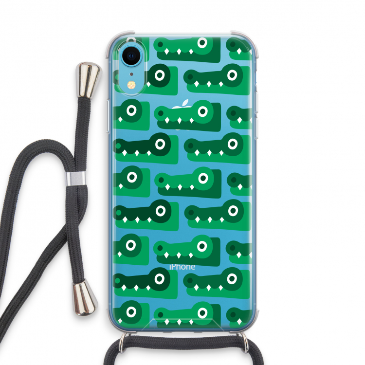 Crocs: iPhone XR Transparant Hoesje met koord