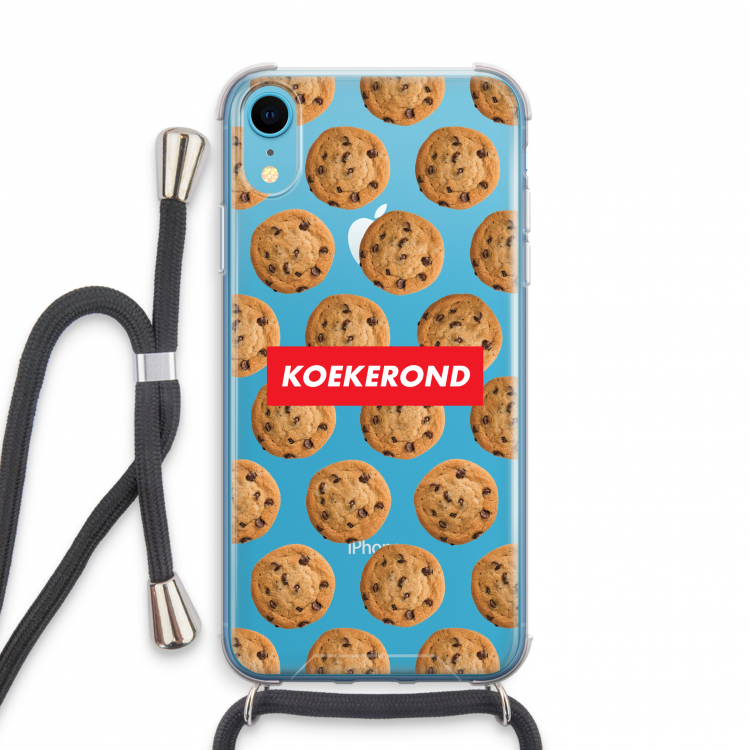 Koekerond: iPhone XR Transparant Hoesje met koord