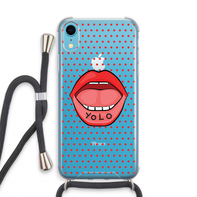 Yolo Denise: iPhone XR Transparant Hoesje met koord