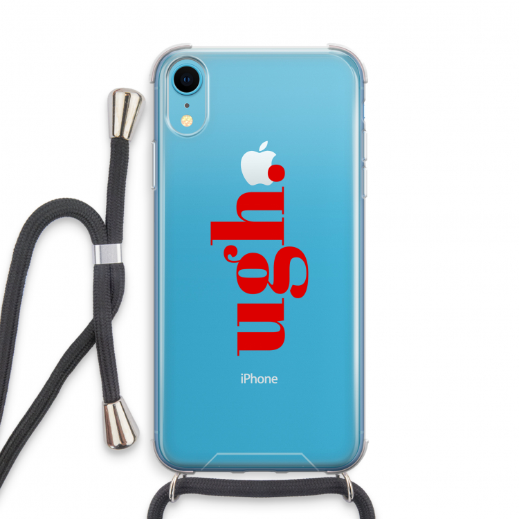 Ugh: iPhone XR Transparant Hoesje met koord