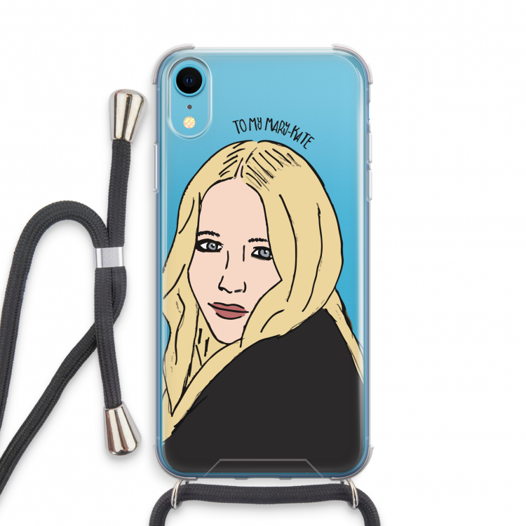 Mary Kate: iPhone XR Transparant Hoesje met koord