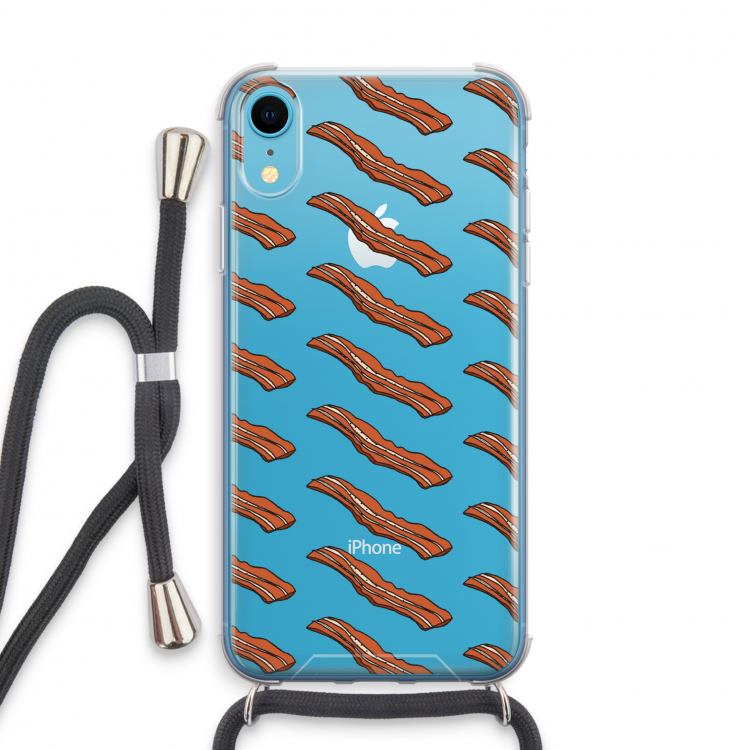 Bacon to my eggs #2: iPhone XR Transparant Hoesje met koord