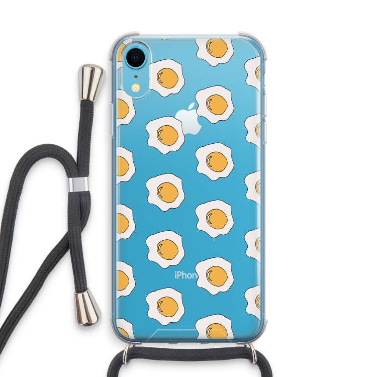 Bacon to my eggs #1: iPhone XR Transparant Hoesje met koord