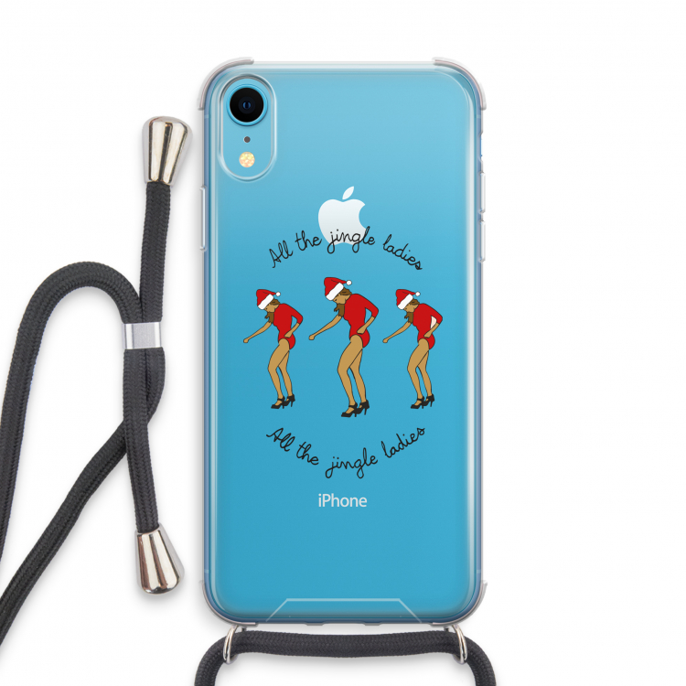 Jingle Ladies: iPhone XR Transparant Hoesje met koord