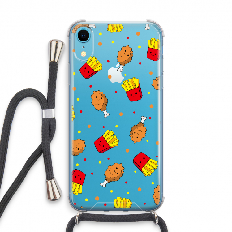 Chicken 'n Fries: iPhone XR Transparant Hoesje met koord