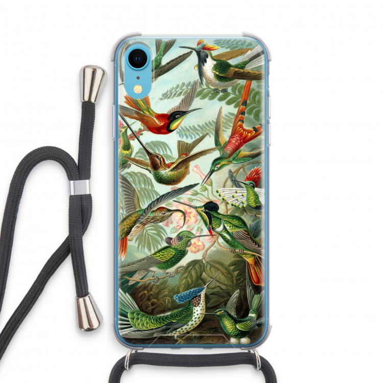Haeckel Trochilidae: iPhone XR Transparant Hoesje met koord