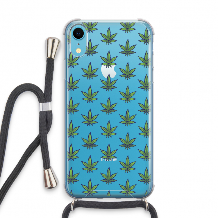 Weed: iPhone XR Transparant Hoesje met koord