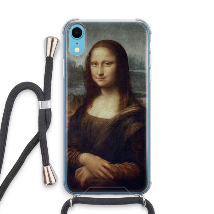 Mona Lisa: iPhone XR Transparant Hoesje met koord