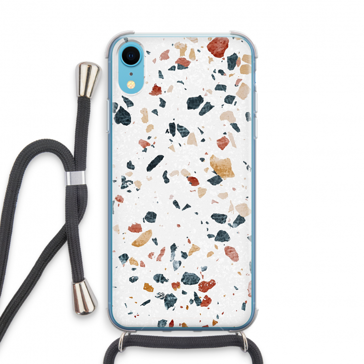 Terrazzo N°4: iPhone XR Transparant Hoesje met koord