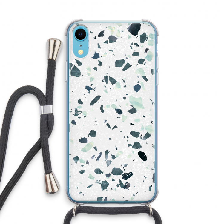 Terrazzo N°2: iPhone XR Transparant Hoesje met koord