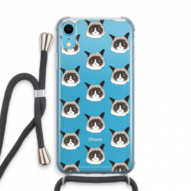It's a Purrr Case: iPhone XR Transparant Hoesje met koord