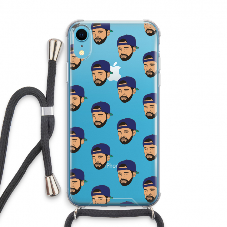 Drake Away: iPhone XR Transparant Hoesje met koord