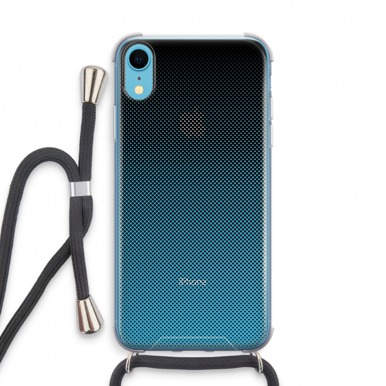 Musketon Halftone: iPhone XR Transparant Hoesje met koord
