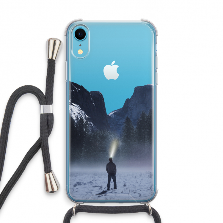 Wanderlust: iPhone XR Transparant Hoesje met koord