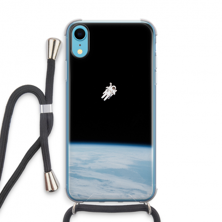 Alone in Space: iPhone XR Transparant Hoesje met koord