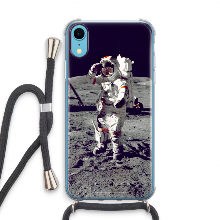 Spaceman: iPhone XR Transparant Hoesje met koord