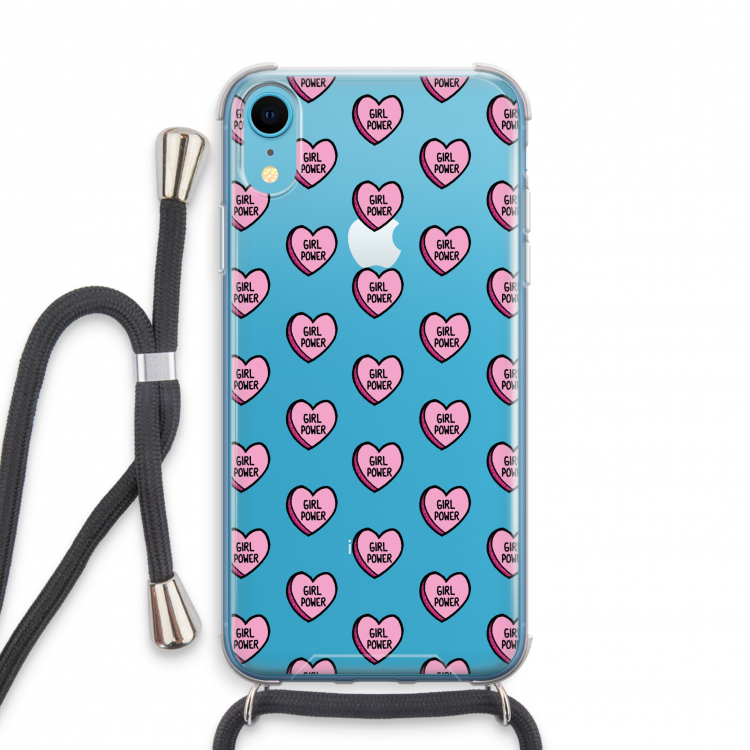 GIRL POWER: iPhone XR Transparant Hoesje met koord