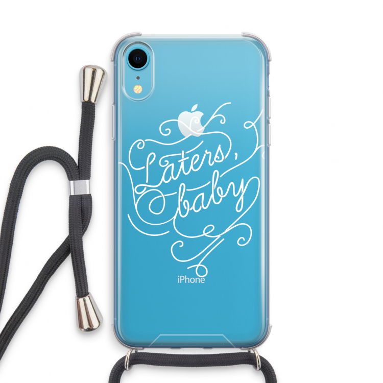 Laters, baby: iPhone XR Transparant Hoesje met koord