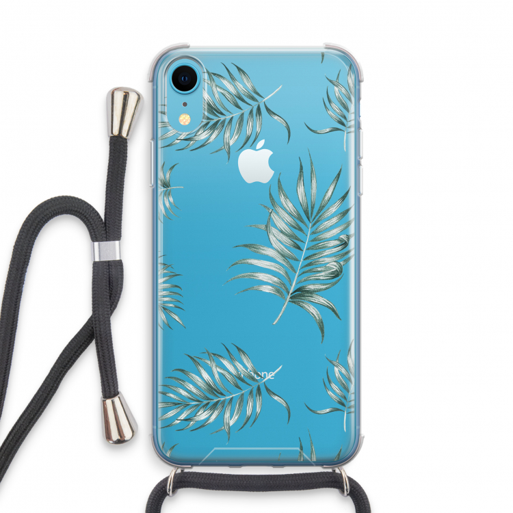 Simple leaves: iPhone XR Transparant Hoesje met koord