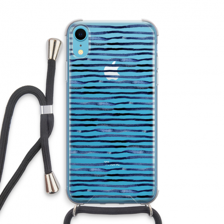 Verrassende lijnen: iPhone XR Transparant Hoesje met koord