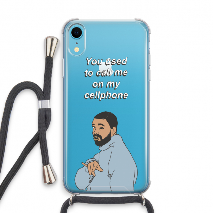Hotline bling: iPhone XR Transparant Hoesje met koord