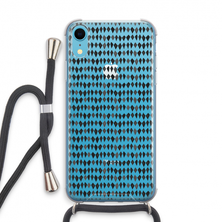Crazy shapes: iPhone XR Transparant Hoesje met koord