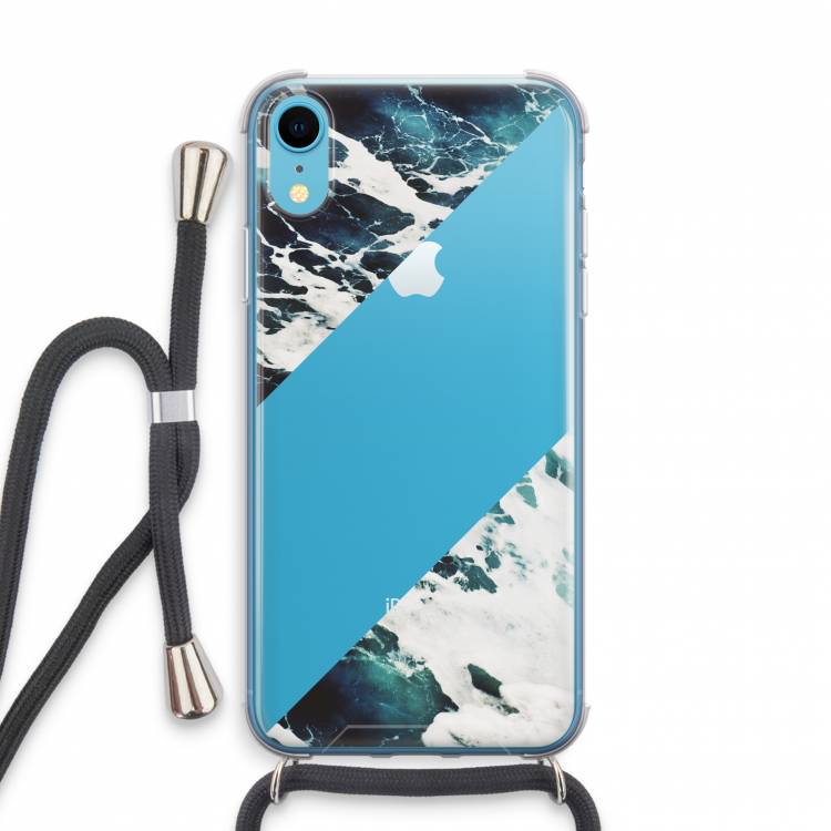Golven: iPhone XR Transparant Hoesje met koord