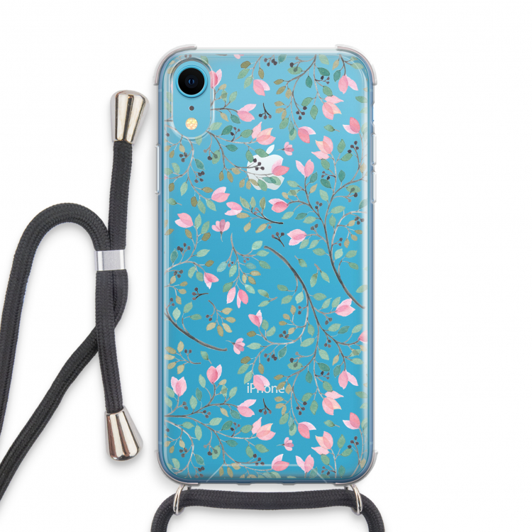 Sierlijke bloemen: iPhone XR Transparant Hoesje met koord