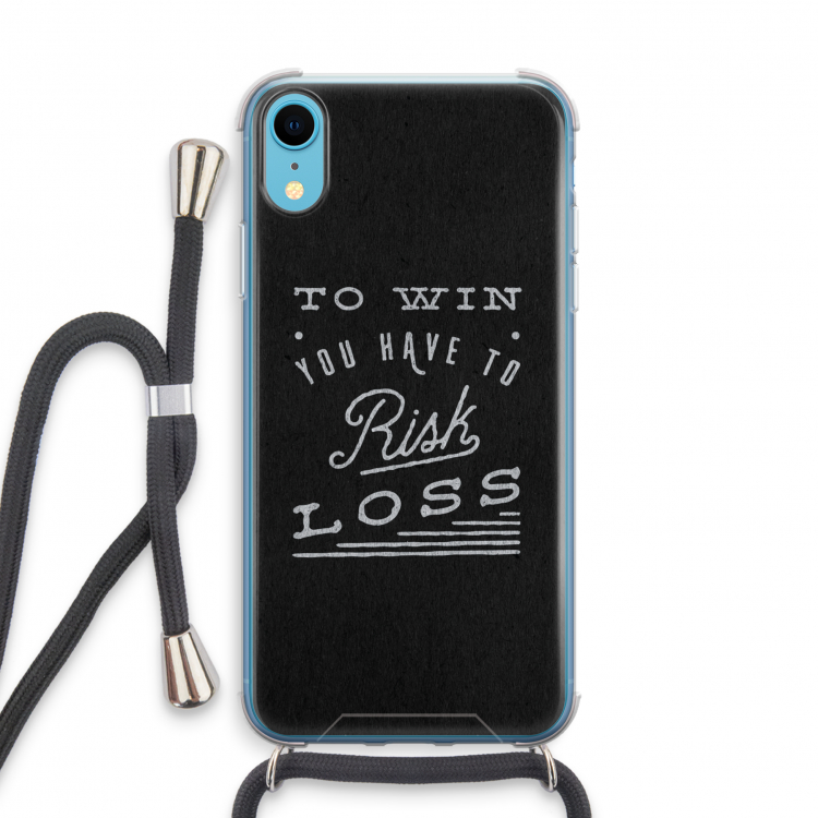 Risk loss: iPhone XR Transparant Hoesje met koord