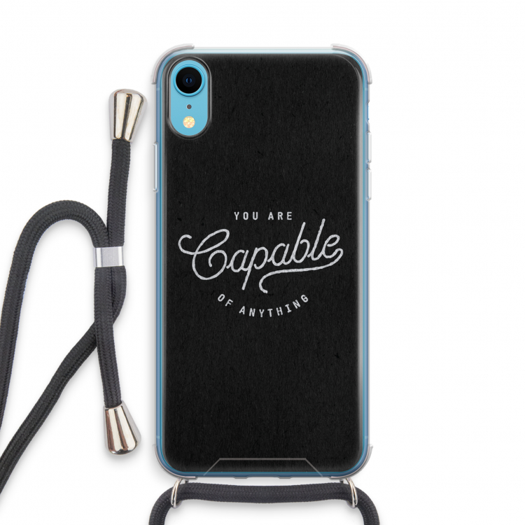 Capable: iPhone XR Transparant Hoesje met koord