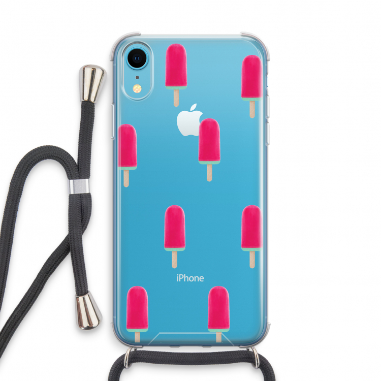 Waterijsje: iPhone XR Transparant Hoesje met koord