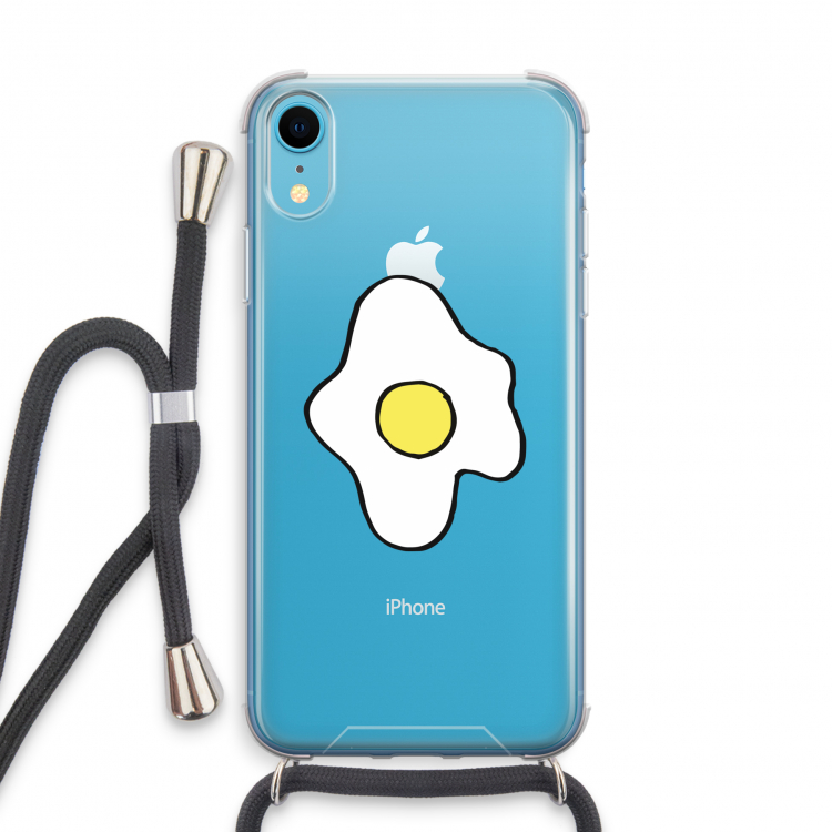 Spiegelei: iPhone XR Transparant Hoesje met koord
