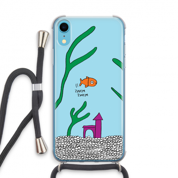 Aquarium: iPhone XR Transparant Hoesje met koord