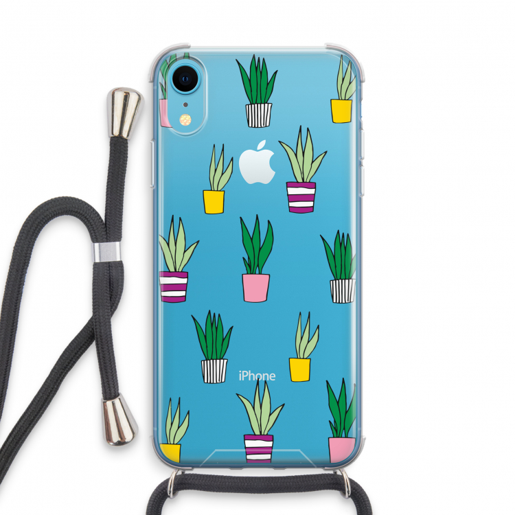 Sanseveria: iPhone XR Transparant Hoesje met koord