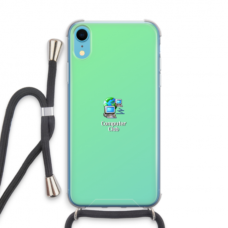 Win98: iPhone XR Transparant Hoesje met koord
