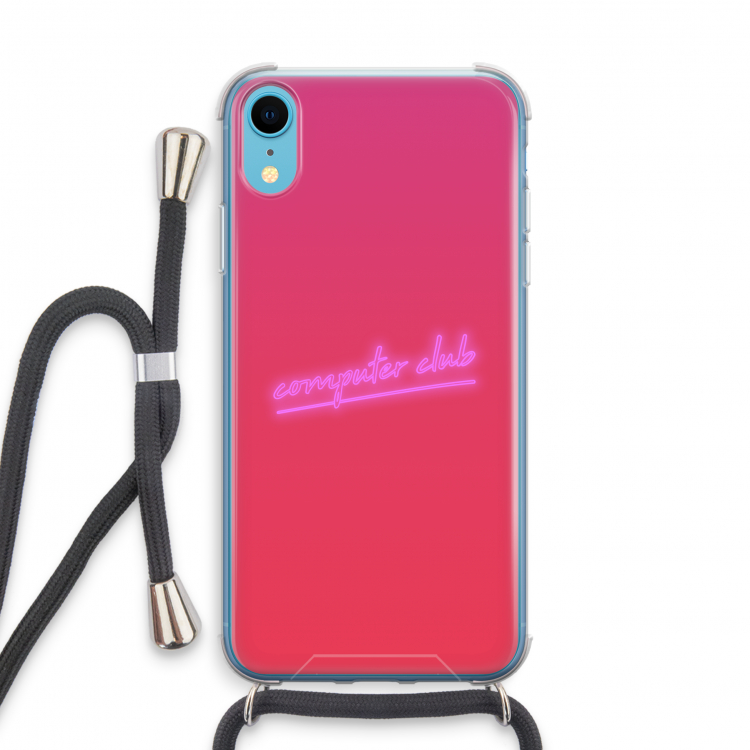 Vice Glow: iPhone XR Transparant Hoesje met koord