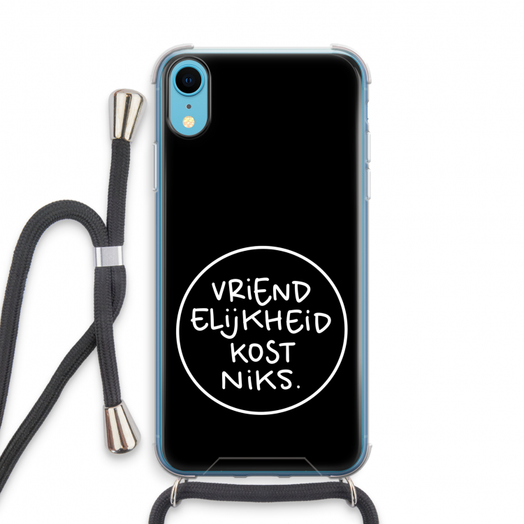 Vriendelijkheid: iPhone XR Transparant Hoesje met koord